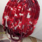 French Flat Sequins/Paillettes, Perliane Red colour sequins 4 mm, Made in France by Langlois-Martin