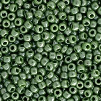 TOHO Round Beads 11/0 Opaque-Lustered Mint Green, TR-11-130