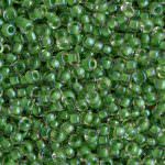 TOHO Round Beads 11/0 Inside-Color Luster Crystal/Spearmint-L