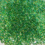 TOHO Round Beads 11/0 Inside-Color Luster Jonquil/Emerald-Lined TR-11-242