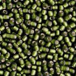 TOHO Round Beads 11/0 Silver-Lined Frosted Olive