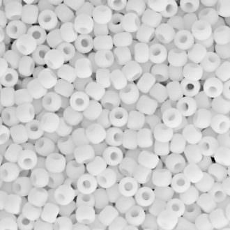 TOHO Round Beads 11/0 Opaque-Frosted White TR-11-41F