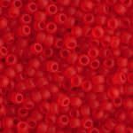 TOHO Round Beads 11/0 Transparent-Frosted Light Siam Ruby