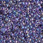 TOHO Round Beads 11/0 Inside-Color Rainbow Crystal/Grape-Lin