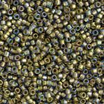 TOHO Round Beads 15/0 Gold-Lined Luster Black Diamond