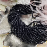 Rondelle Beads 2-4 mm, Black Color