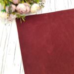 Faux Suede Leather 21x29 cm, Bordeaux color