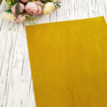 Faux Suede Leather 21x29 cm, Mustard color