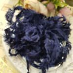 Feather Chenille Thread, Dark Blue Color, made in France