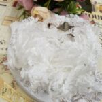 Feather Chenille Thread, White Color, made in France