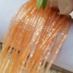Two-cut Preciosa Beads, Stranded, 11/0 size, 05184 Light Orange color