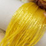 Two-cut Preciosa Beads, Stranded, 11/0 size, 05181 Yellow color