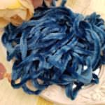 Viscose Chenille Thread, Navy Blue Color, 1m