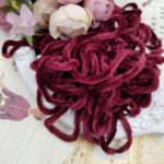 Viscose Chenille Thread, Bordeaux Color, 1m