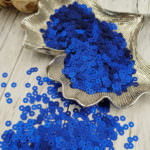 Italian Flat Sequins/Paillettes, Cornflower Blue with Satin Aspect #616W, Andrea Bilics
