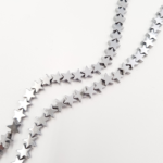 Hematite Star Beads, Silver, 4-6 mm