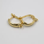 Latch Back Earring Components, Silver/Gold/Rose Gold Plated, 1.5 cm