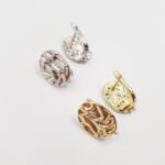 Latch Back Earring Components, Silver/Gold Plated, 1.6 cm