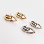 Push Back Earring Components, Silver/Gold Plated, 1.2x2.4 cm