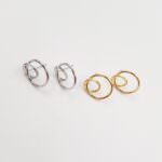 Push Back Earring Components, Silver/Gold Plated, 1.5cm