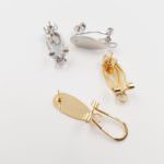Omega Clip Earring Components, Silver/Gold Plated, 1.8 cm