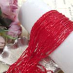 Рубка Preciosa на нитях, 11/0, цвет красный сатин 95081