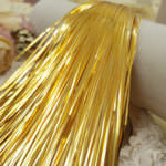 Flat Metal Strips for Hand Embroidery, Gold Color, 1mm width