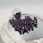 Fire Polished Czech Glass Beads Iris Purple 2-4 mm, #21495JT
