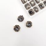 4470 Cushion Square Swarovski Crystal, Камень Сваровски, Черная патина, 10 мм