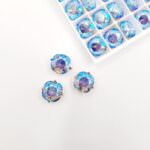 4470 Cushion Square Swarovski Crystal, Камень Сваровски, Light Sapphire Shimmer, 10 мм