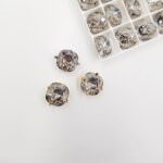4470 Cushion Square Swarovski Crystal, Камень Сваровски, Серебряная патина, 10 мм