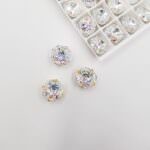 4470 Cushion Square Swarovski Crystal, Камень Сваровски, Белая патина, 10 мм