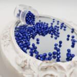 Fire Polished Czech Glass Beads Metallic Lapis Blue, #77065CR