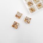4499 Kaleidoscope Square Swarovski Crystal, Камень Сваровски, Золотой оттенок, 10 мм