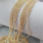 Ball Chain / Bead Chain Gold Color, 1.5 mm