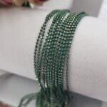 Faceted Ball Chain / Bead Chain Green Color, 1.5 mm
