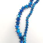 Hematite Star Beads, Blue, 6-4 mm