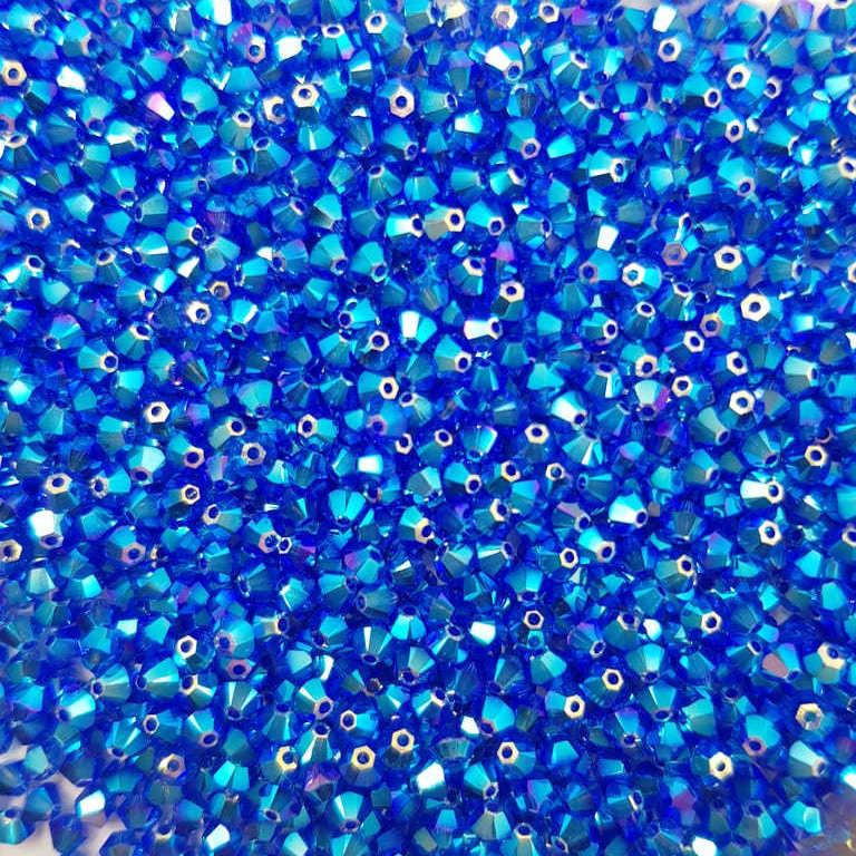 Swarovski Xilion Beads Bicon 5328 MM 3,0 CRYSTAL Majestic Blue 2xAB