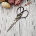 Embroidery Scissors Hemline, Black/Gold Handles 11cm/4.25 in