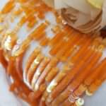 French Flat Sequins/Paillettes, Iridescent Tangerine (#3060) Sequins 3 mm, by Langlois-Martin