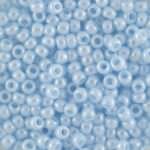 TOHO Round Seed Beads 15/0 Opaque-Lustered Pale Blue, TR-15-124