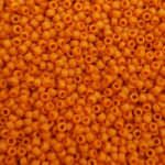 TOHO Round Seed Beads 15/0 Semi-Glazed Orange TR-15-2611F