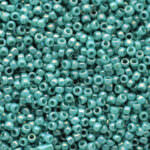 TOHO Round Seed Beads 15/0 Opaque Rainbow Turquoise, TR-15-413