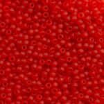 TOHO Round Seed Beads 15/0 Transparent Frosted Siam Ruby, TR-15-5BF