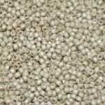 TOHO Round Seed Beads 15/0 PermaFinish Mate Galvanized Aluminium, TR-15-PF558F
