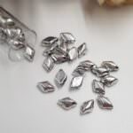 Matubo GEMDUO Beads, Silver, 8x5mm, PB379-85-27000CR