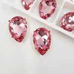 4327 Large Pear Swarovski Crystal, Light Rose, 30x20 mm