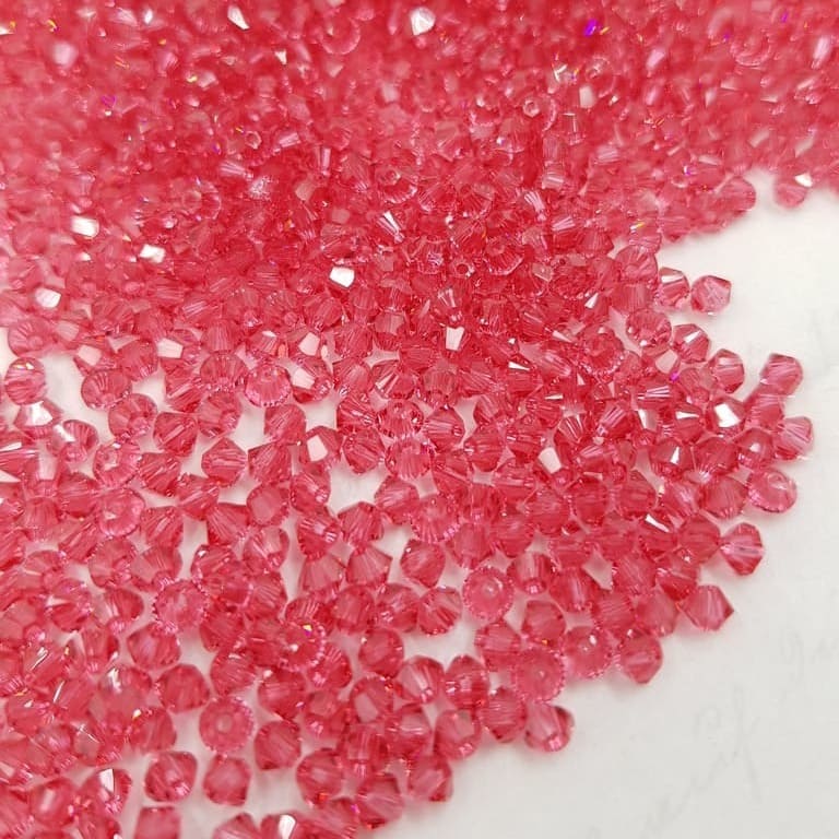 Swarovski Xilion Beads Bicon 5328 MM 3,0 CRYSTAL Indian Pink