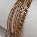 Faceted Ball Chain / Bead Chain Medium Brown Color, 1.2 mm
