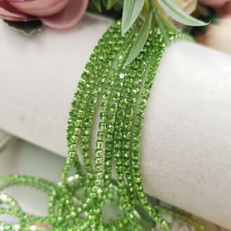 red cup chain green rhinestones ss6